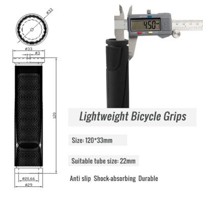 CATAZER 120mm grips installed on road bike handlebars – comfortable ergonomic fit