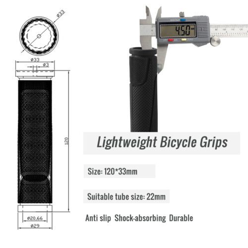 CATAZER 120mm grips installed on road bike handlebars – comfortable ergonomic fit