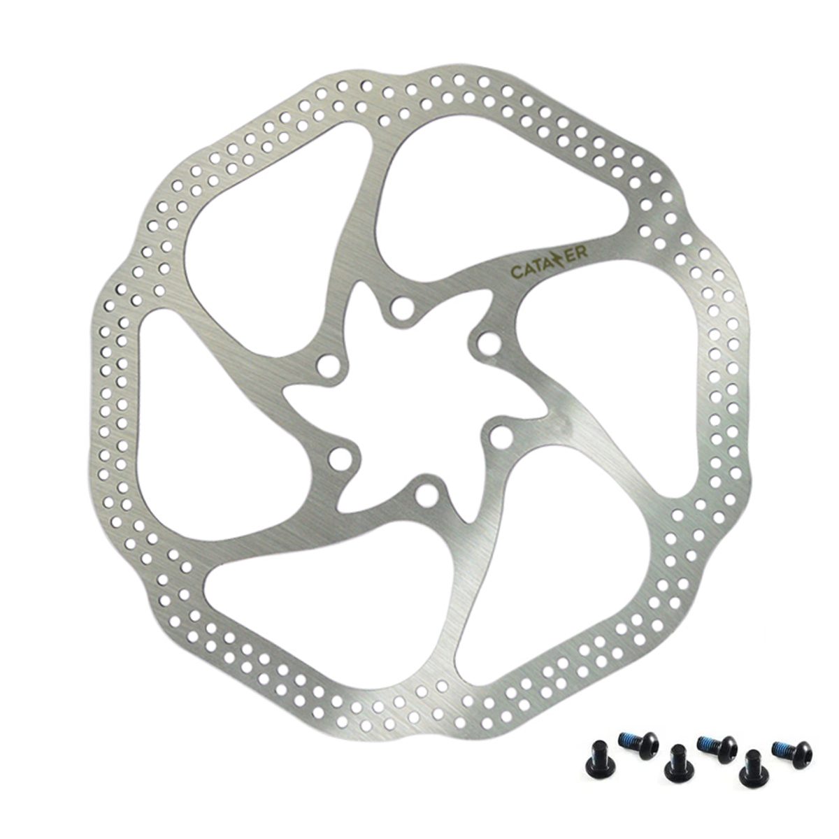 HS1 160mm bike disc brake rotor with six bolt holes
