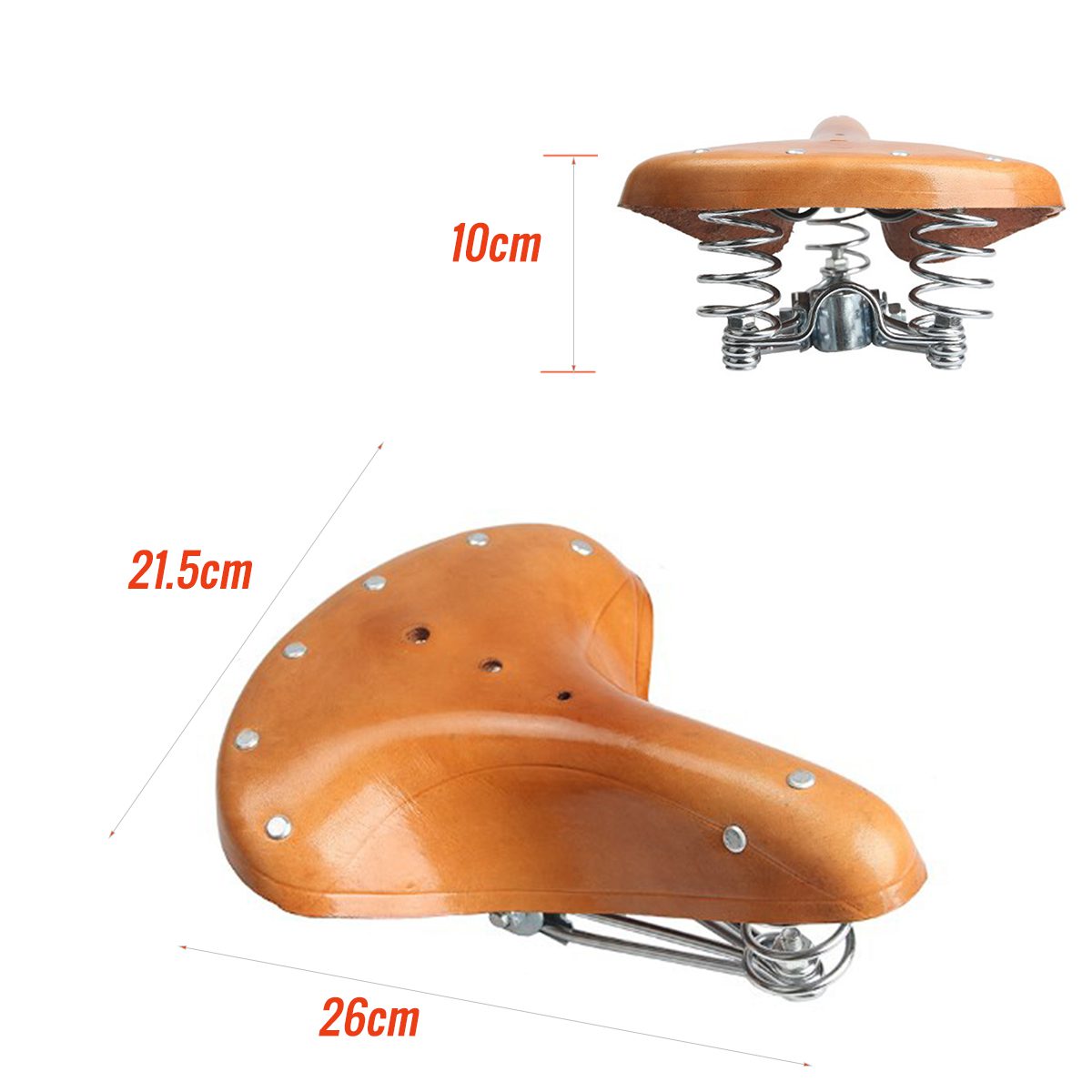 CATAZER retro saddle showing three steel springs and willow nail fixed details