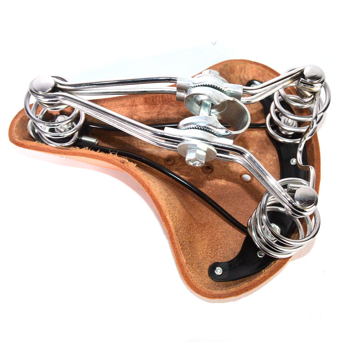 CATAZER vintage leather seat on mountain bike – adds personality and style