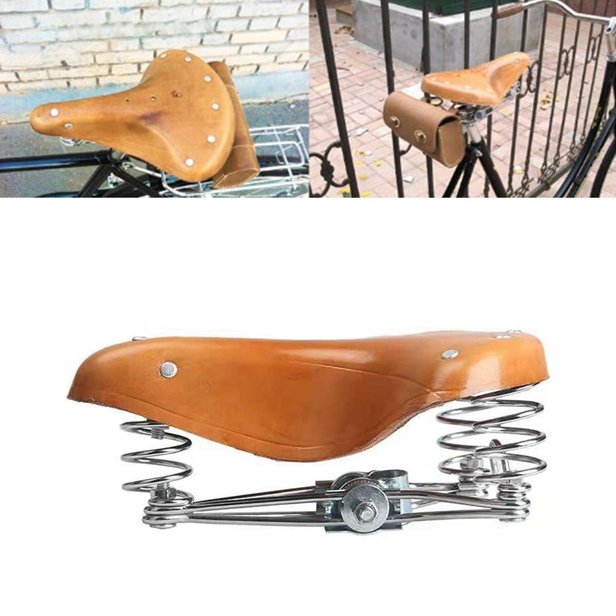 CATAZER brown saddle packaging – includes one seat for bicycle upgrade