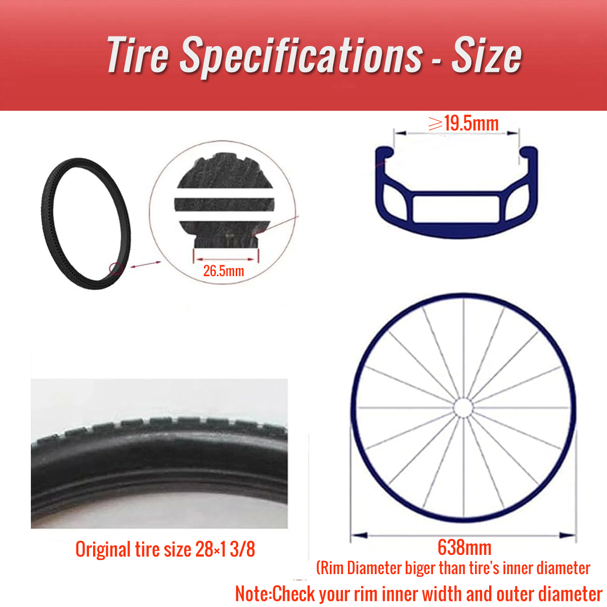 28 inch solid tire suitable