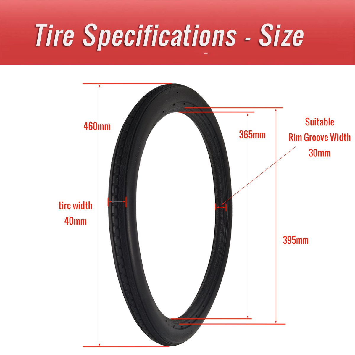 airless bike tires 20 inch size
