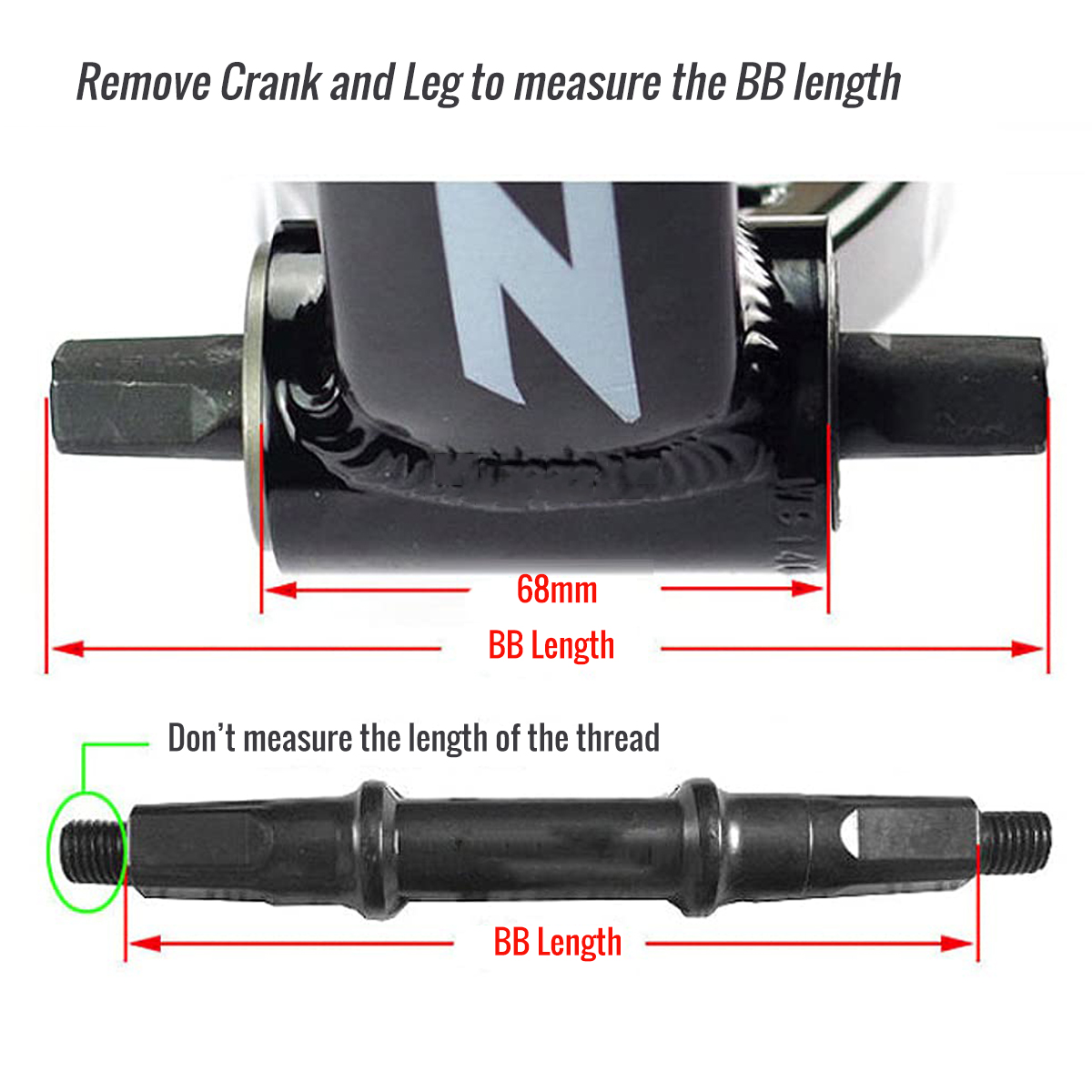 Square Taper Bottom Bracket Compatible With Standard Cranksets