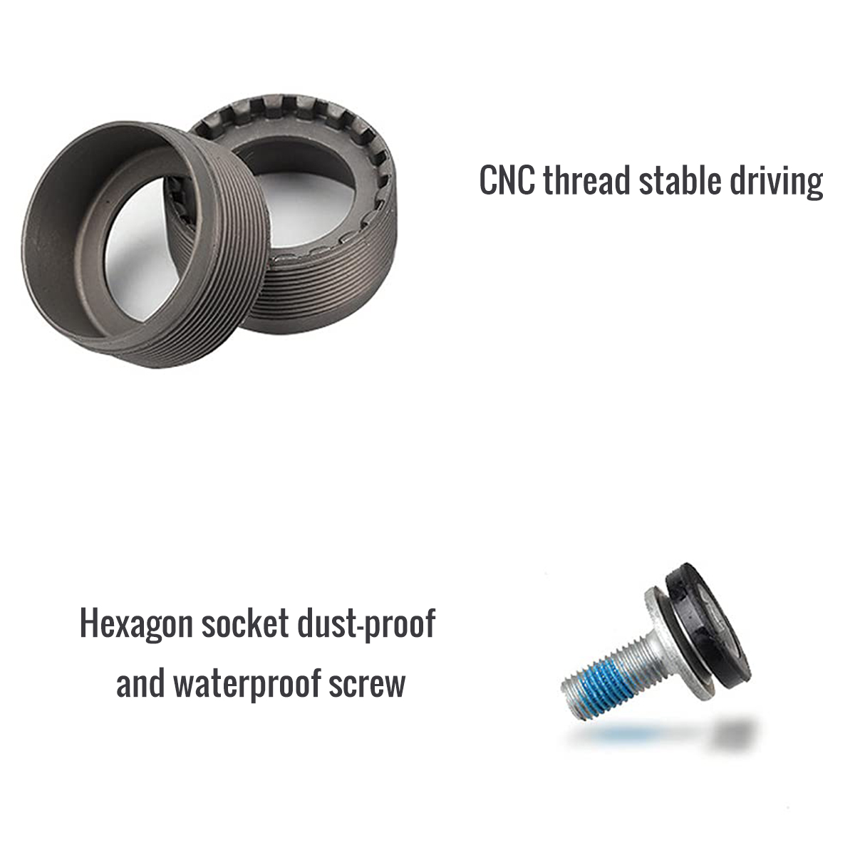 68mm BSA Bottom Bracket With Spindle Length Options From 103mm To 127.5mm