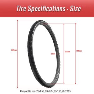 26 inch bicycle tire size