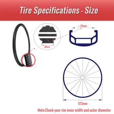 bicycle solid tire size