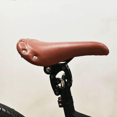 brown bicycle saddle