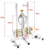 Wheel Truing Stand Mounted on Workbench With Bicycle Wheel