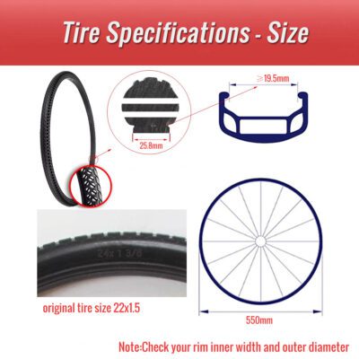 24 inch rubber solid tire
