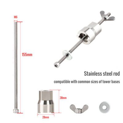 Dimensions Diagram Of Stainless Steel Freehub Removal Tool For Compatibility Reference