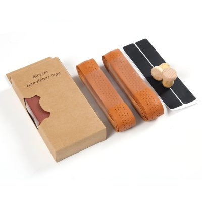 CATAZER bar tape with bar end plugs lightweight brown
