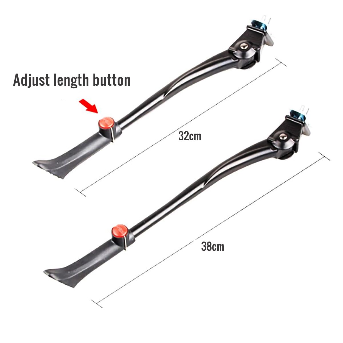 CATAZER aluminum alloy kickstand installed on 26 inch mountain bike – stable and secure