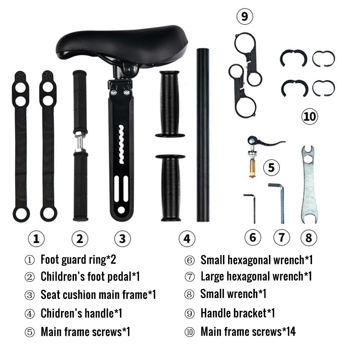CATAZER front child bike seat package include CATAZER front child bike seat package include