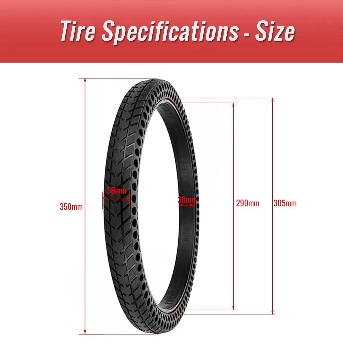 16x1.5 bike solid rubber tire