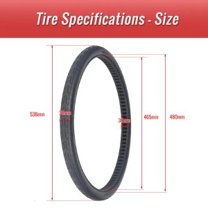 24 inch bike solid rubber tire
