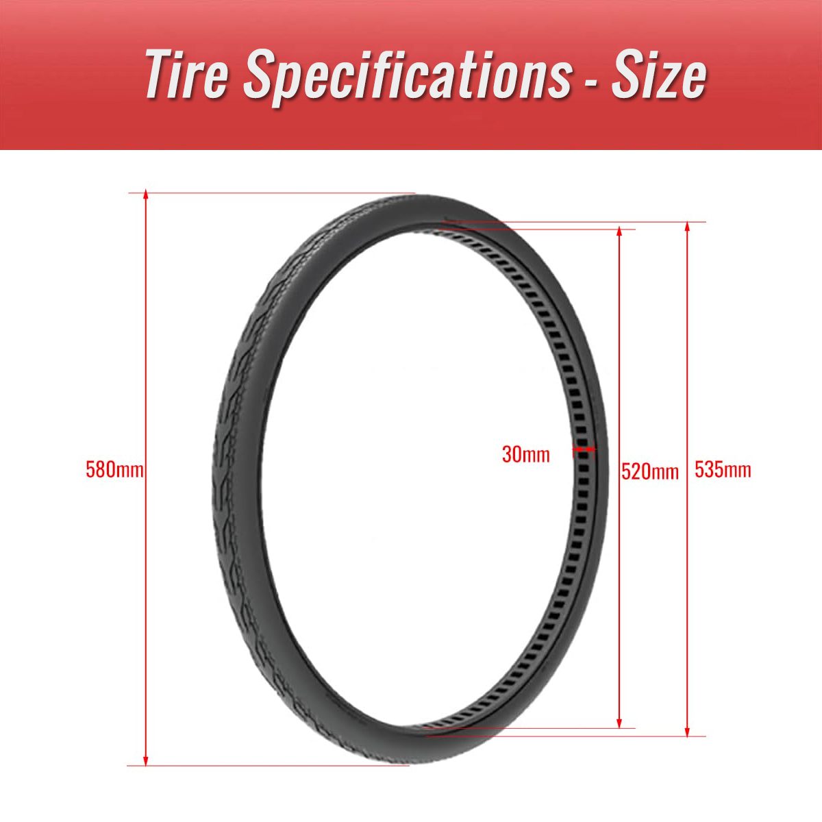 26x1.5 rubber bicycle solid tire