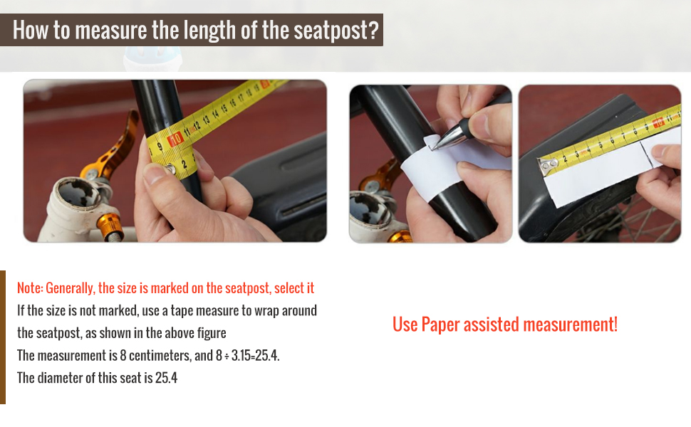 bike saddle seat post size