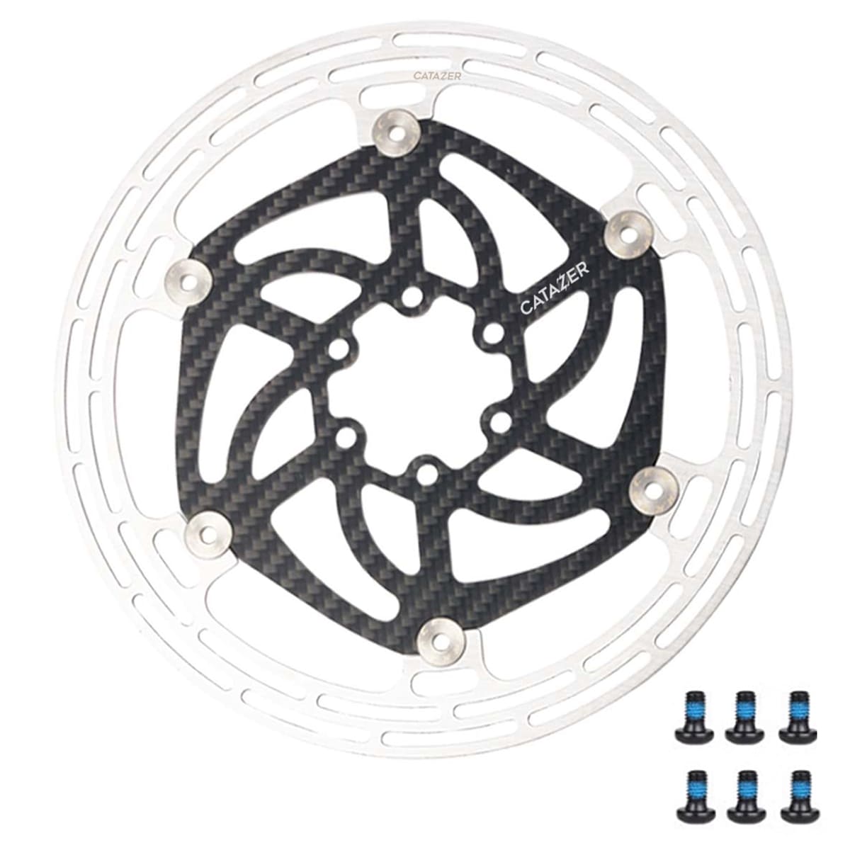 Carbon Fiber 6-Bolt Floating Bicycle Brake Rotor
