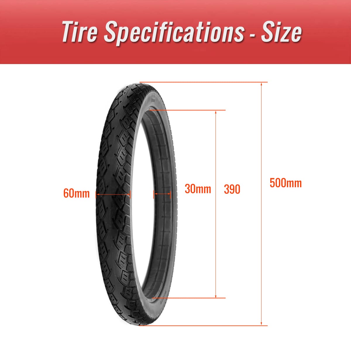 bike solid tire size