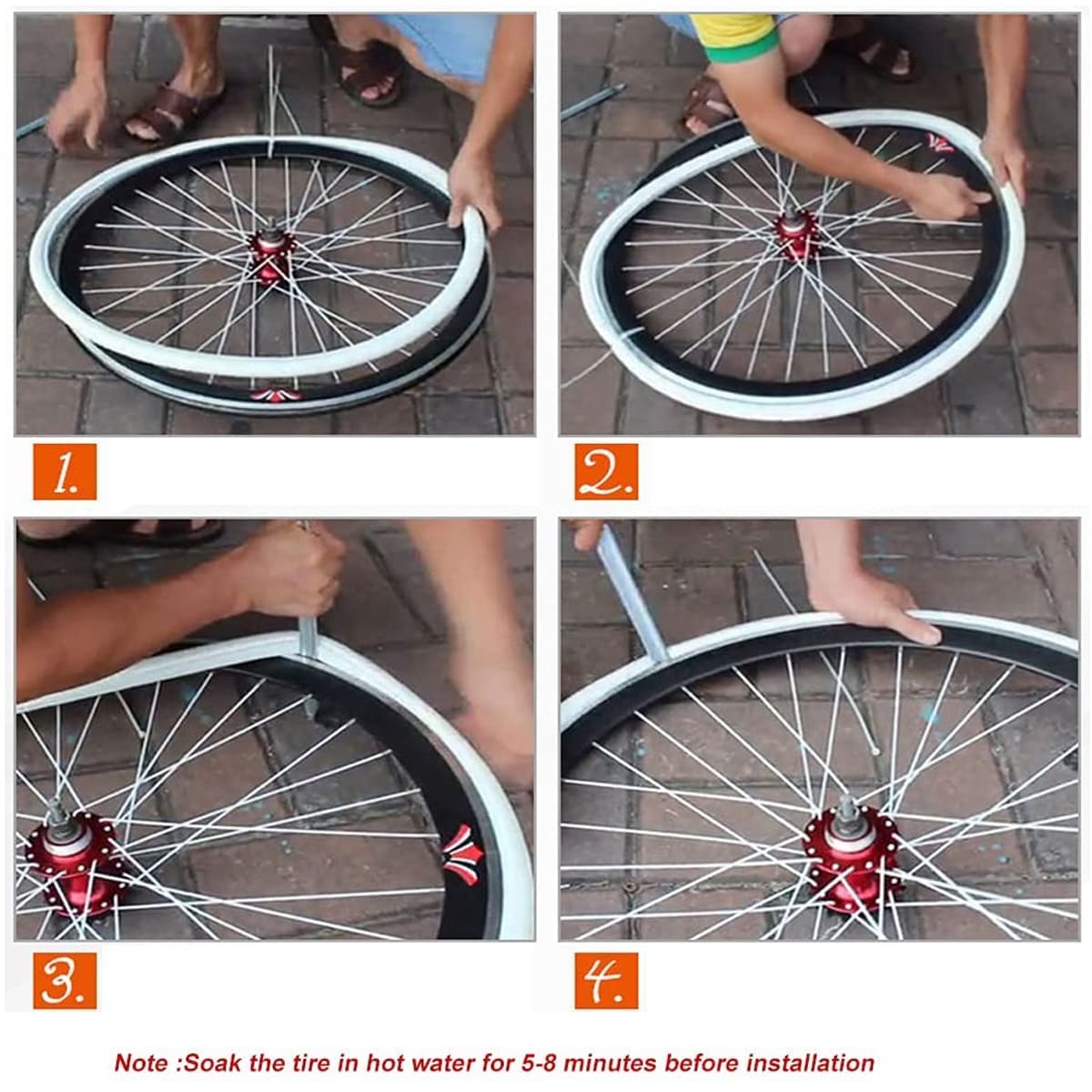 C SHI TYRE801.PT04 tyre install bicycle solid tire installation