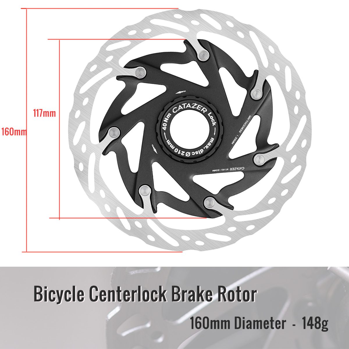 160mm center lock brake rotor