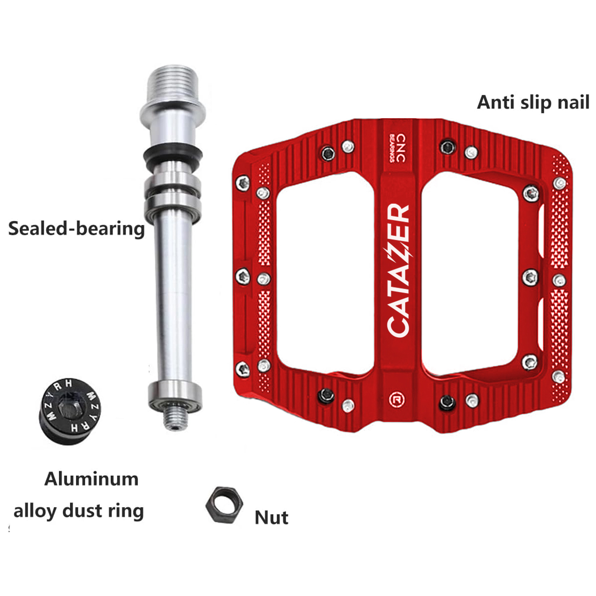 aluminum bike pedals anti slip