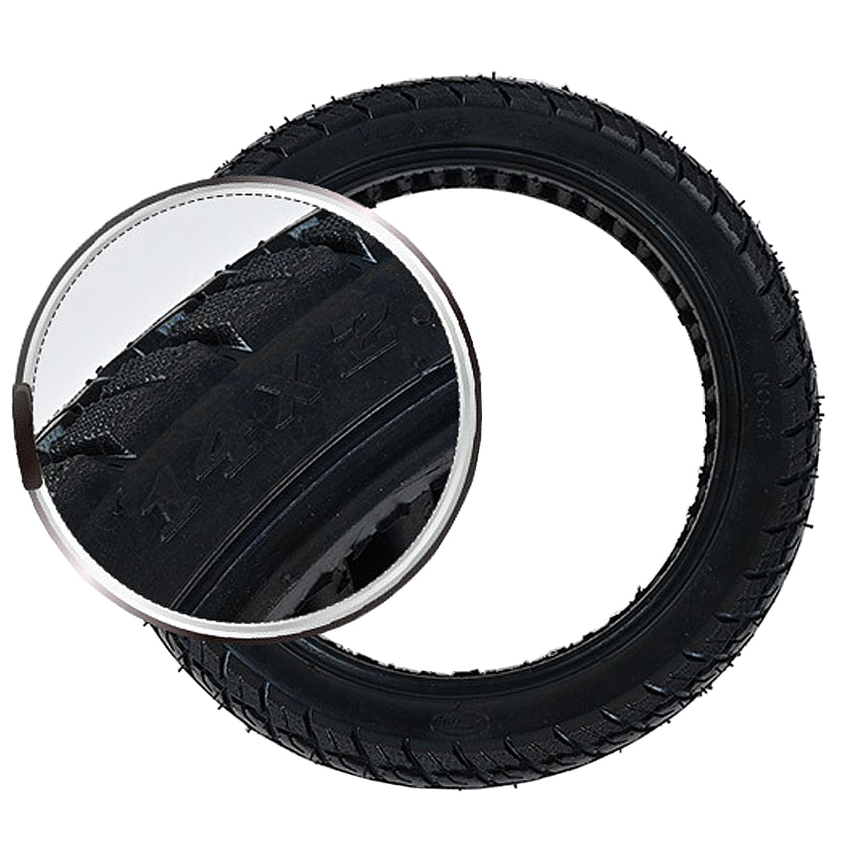 solid tire installed on electric bicycle