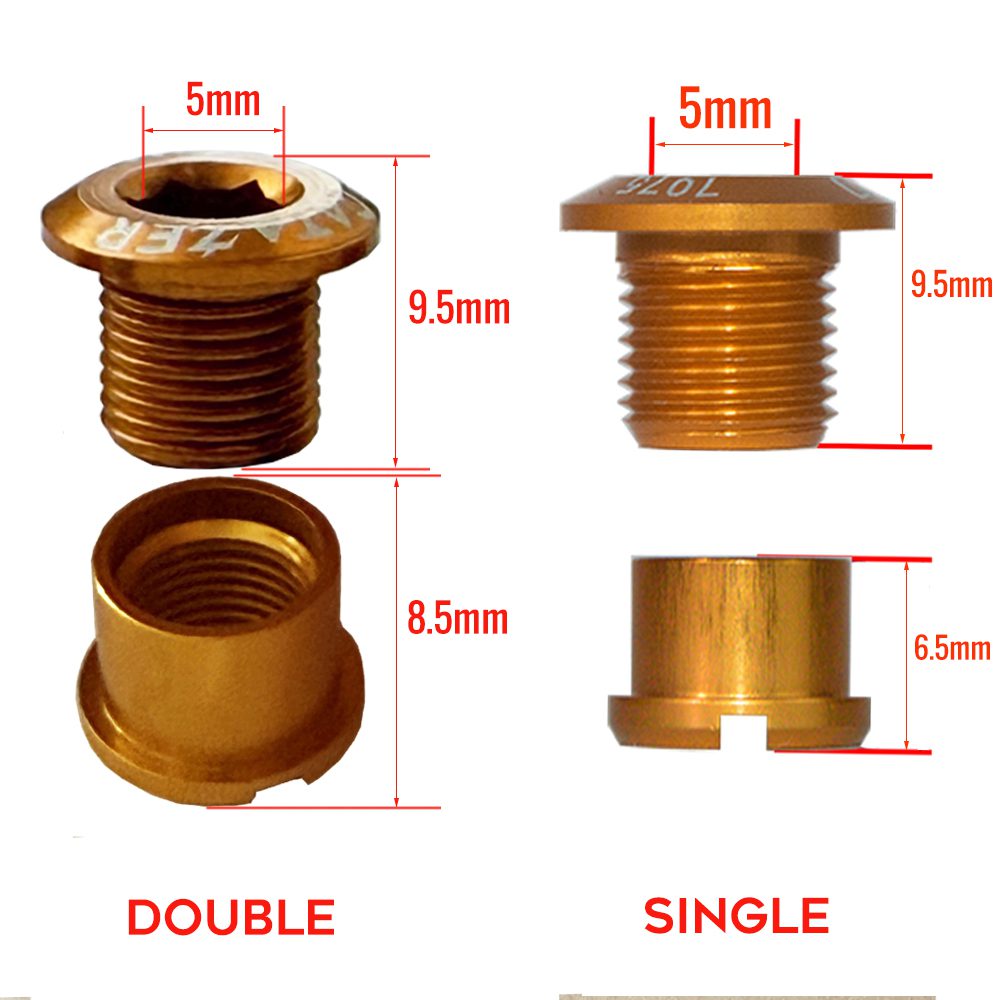7075 aluminum chainring bolts