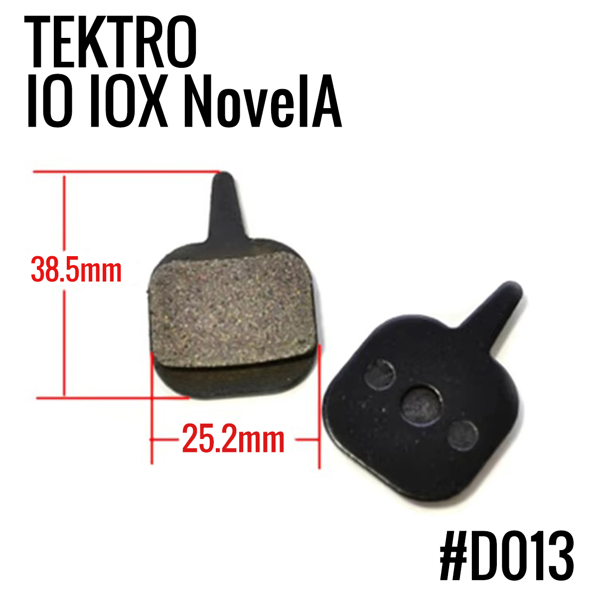 Bicycle Disc Brake Pads for tektro io semi metallic 4 pair size DBP013.PT01
