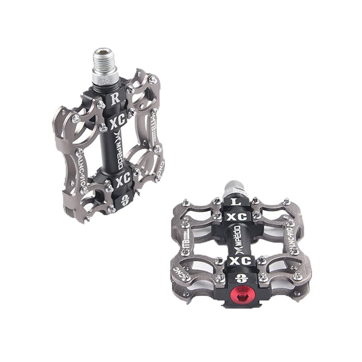 C SHI PED028 Gray.PT01 3 bearing bicycle pedal detail