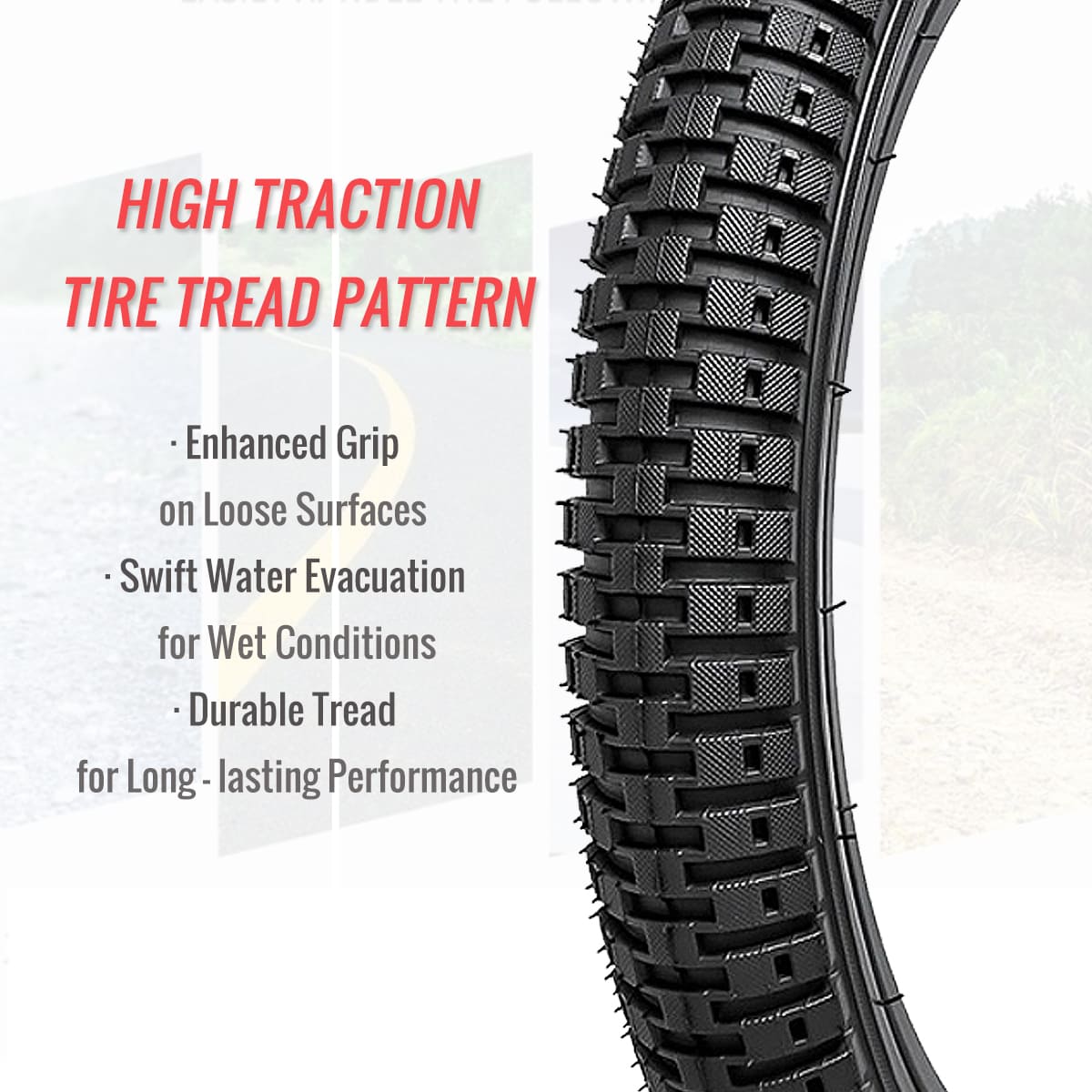Wear resistant rubber bicycle tires