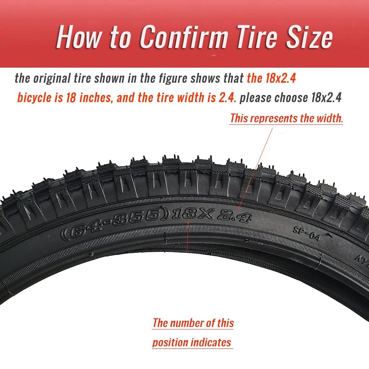 bicycle tire size confirm