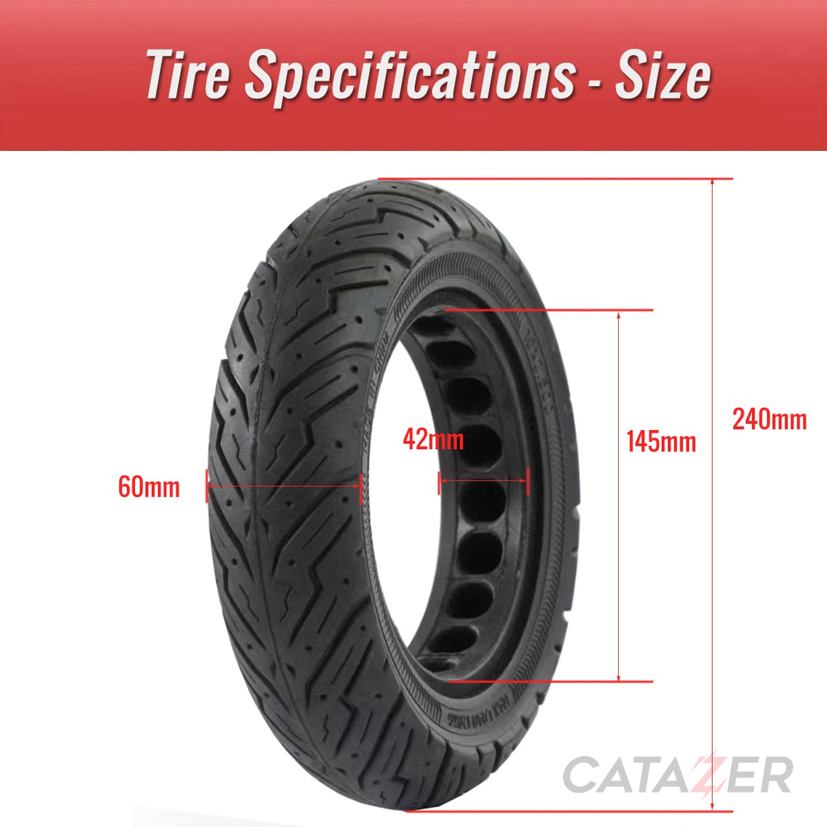 CATAZER 10 Inch Solid Tire Installed On Electric Scooter – Shock Absorbing And Durable CATAZER 10 inch solid tire installed on electric scooter – shock absorbing and durable
