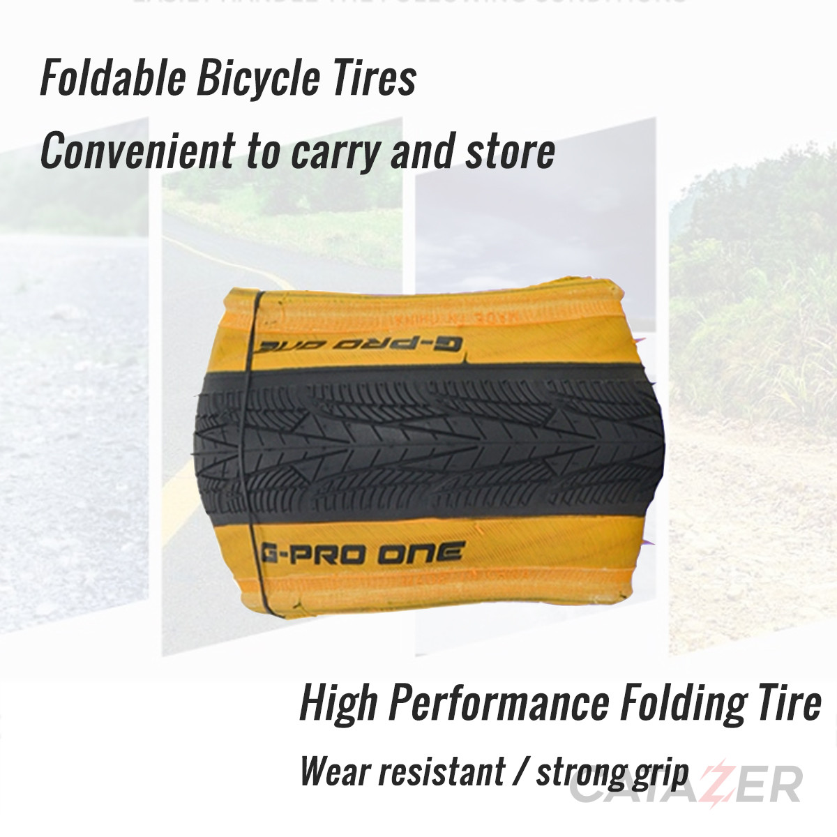 CATAZER 14x1.5 Bicycle Folding Tire Yellow Edge Durable For Kid Bike CATAZER 14x1.5 bicycle folding tire yellow edge durable for kid bike