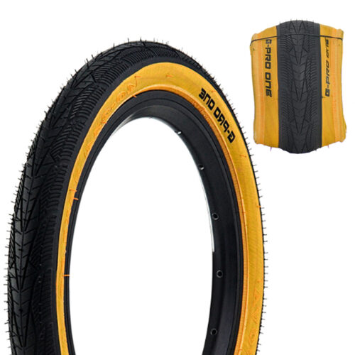 CATAZER 14x1.5 folding tire yellow edge for kids road bike
