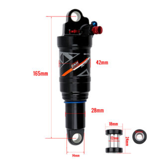 CATAZER 165mm Size Air Shock Showing Air Valve And Rebound Adjustment CATAZER 165mm size air shock showing air valve and rebound adjustment