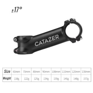 CATAZER 17° stem showing low rise aggressive position for racing