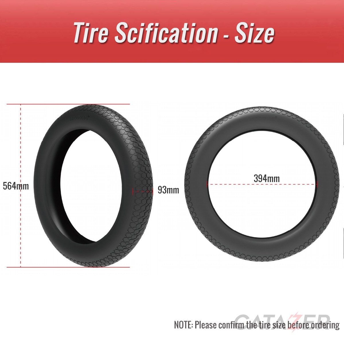 CATAZER 20x4.0 Bicycle Tire Insert 20 Inch Size CATAZER 20x4.0 bicycle tire insert 20 inch size