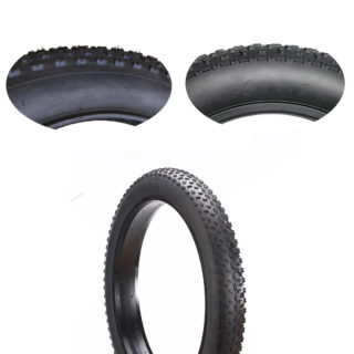 CATAZER 20x4.0 fat tire showing aggressive tread pattern for snow and sand