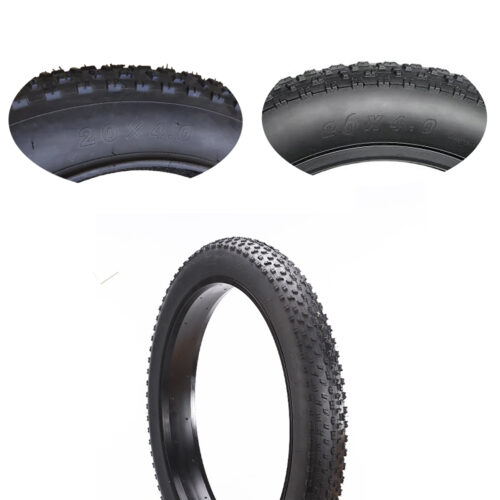 CATAZER 20x4.0 fat tire showing aggressive tread pattern for snow and sand