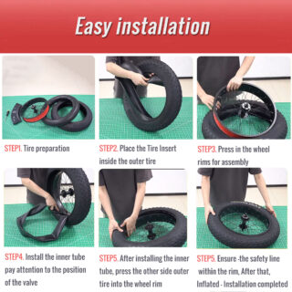 CATAZER 20x4.0 Liner Installed Inside Fat Bike Tire – Protects Inner Tube From Punctures CATAZER 20x4.0 liner installed inside fat bike tire – protects inner tube from punctures