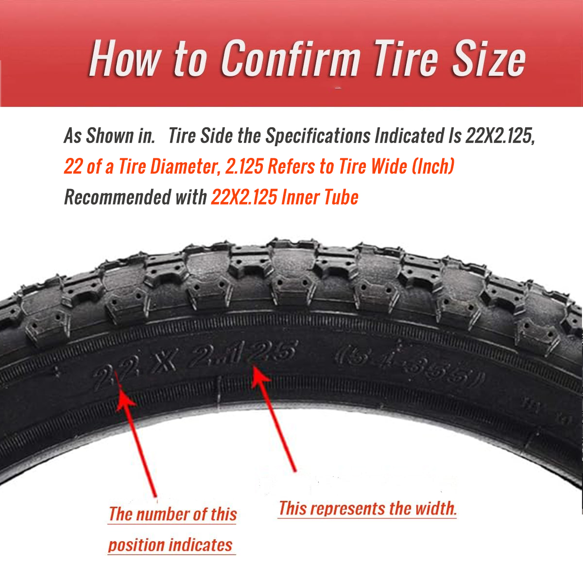 CATAZER 22 24 26 inch tire showing aggressive multi terrain tread pattern