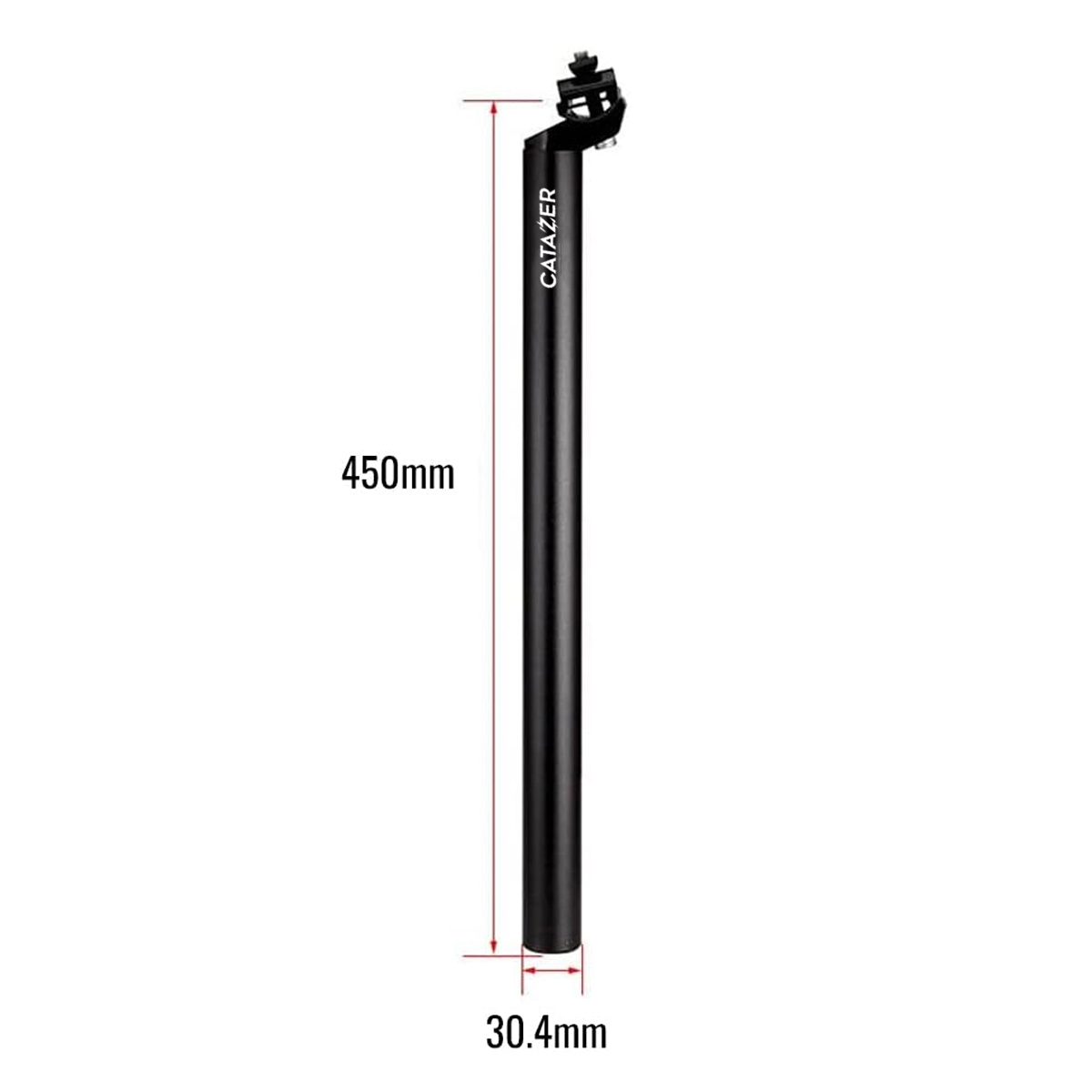 CATAZER 30.4mm x 450mm aluminum alloy bike seatpost lightweight for MTB road bike