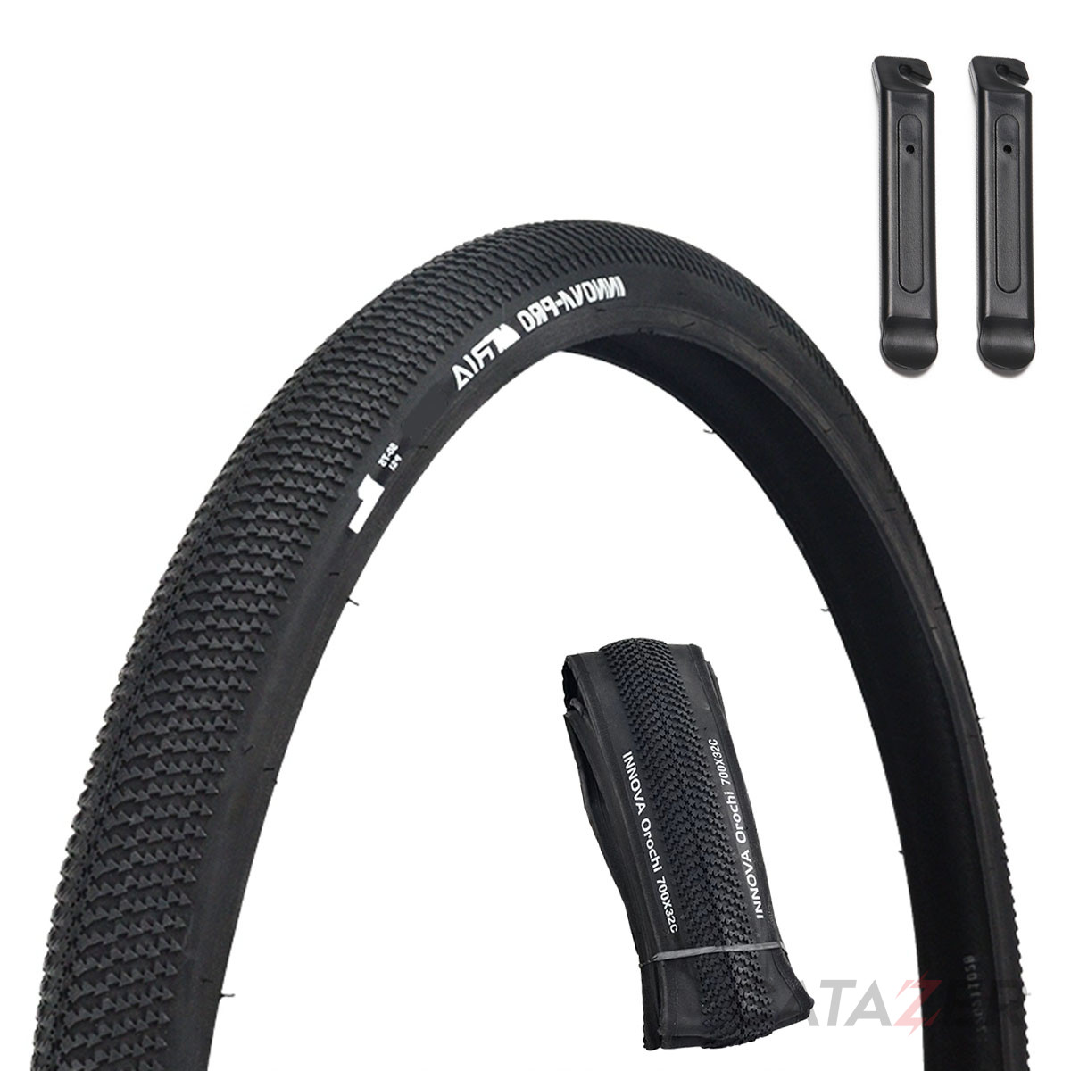 CATAZER 700x32C TPU folding tire puncture resistant for road bike black