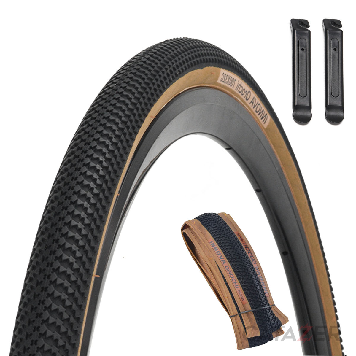 CATAZER 700x32C TPU folding tire puncture resistant for road bike retro