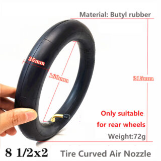 CATAZER 8 12x2 inner tube curved valve on specifically for rear wheel use