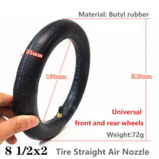 CATAZER 8 12x2 inner tube straight valve compatible with front and rear wheels