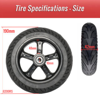 CATAZER 8 inch bike solid tire wheel size